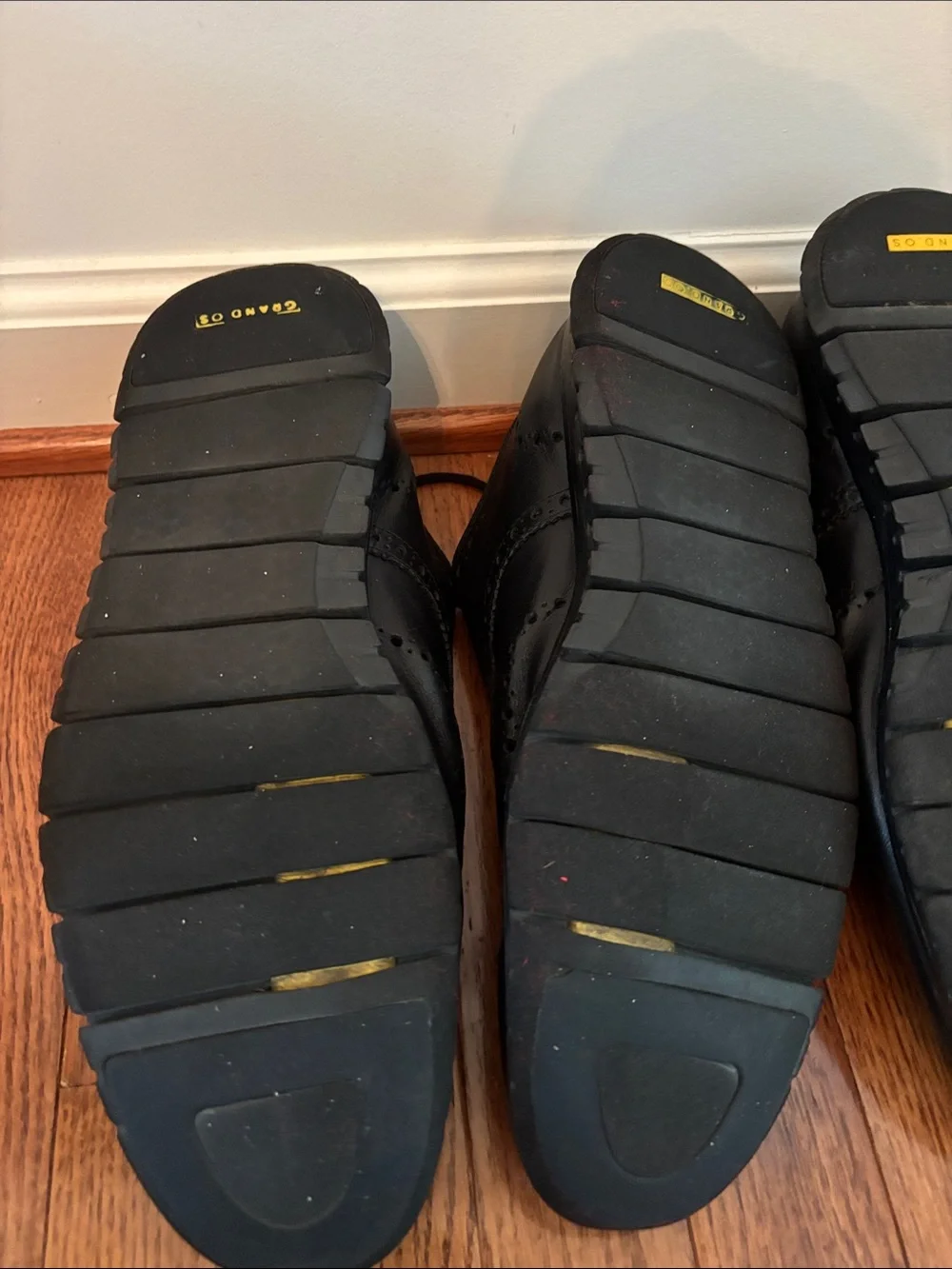 Cole Haan Black Leather Wingtip Derby Shoes - Pair